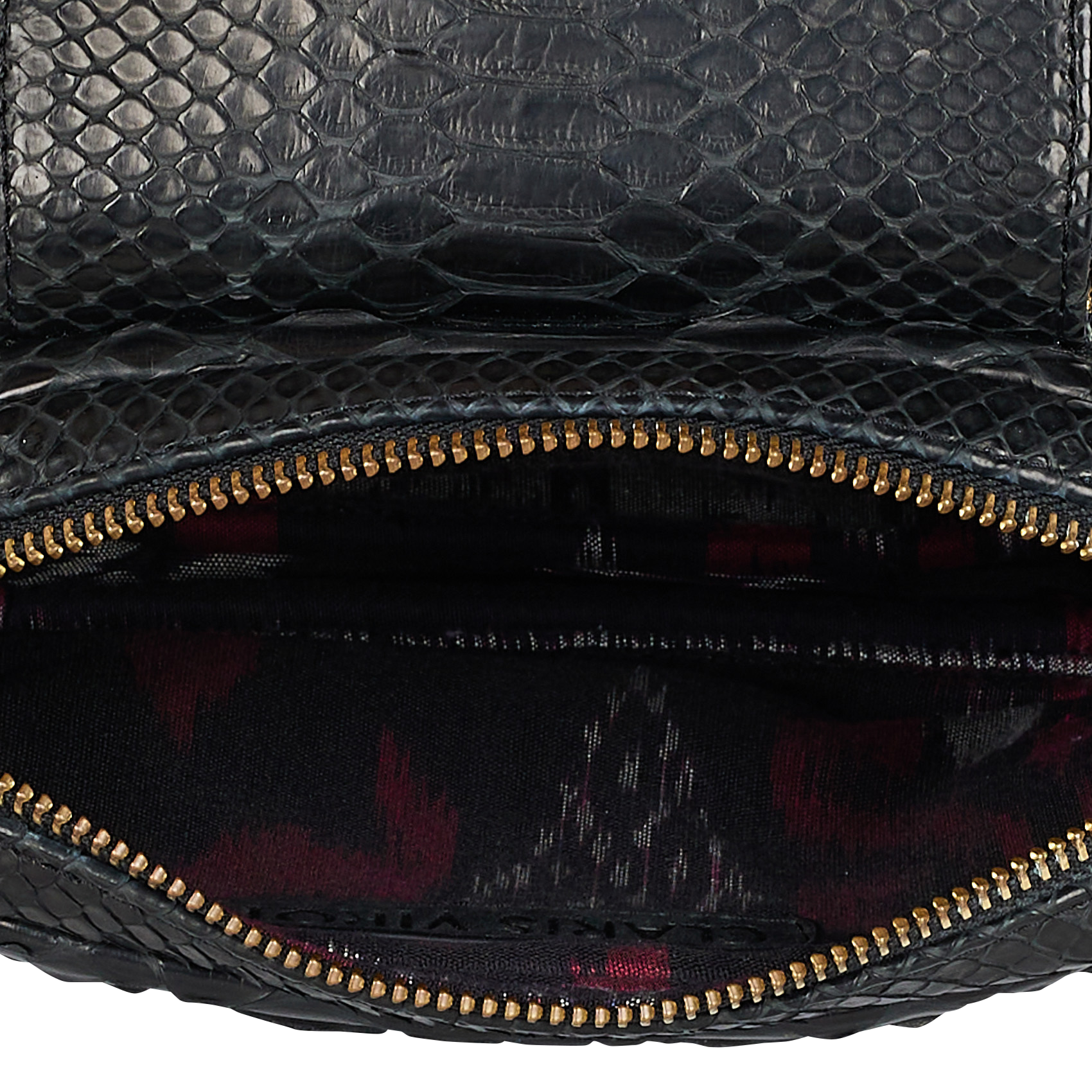 BABY CHARLY - Sac bandoulière en python | Noir