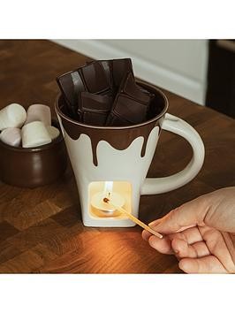Chocolate Fondue Mug (2 Forks, 1 Candle)