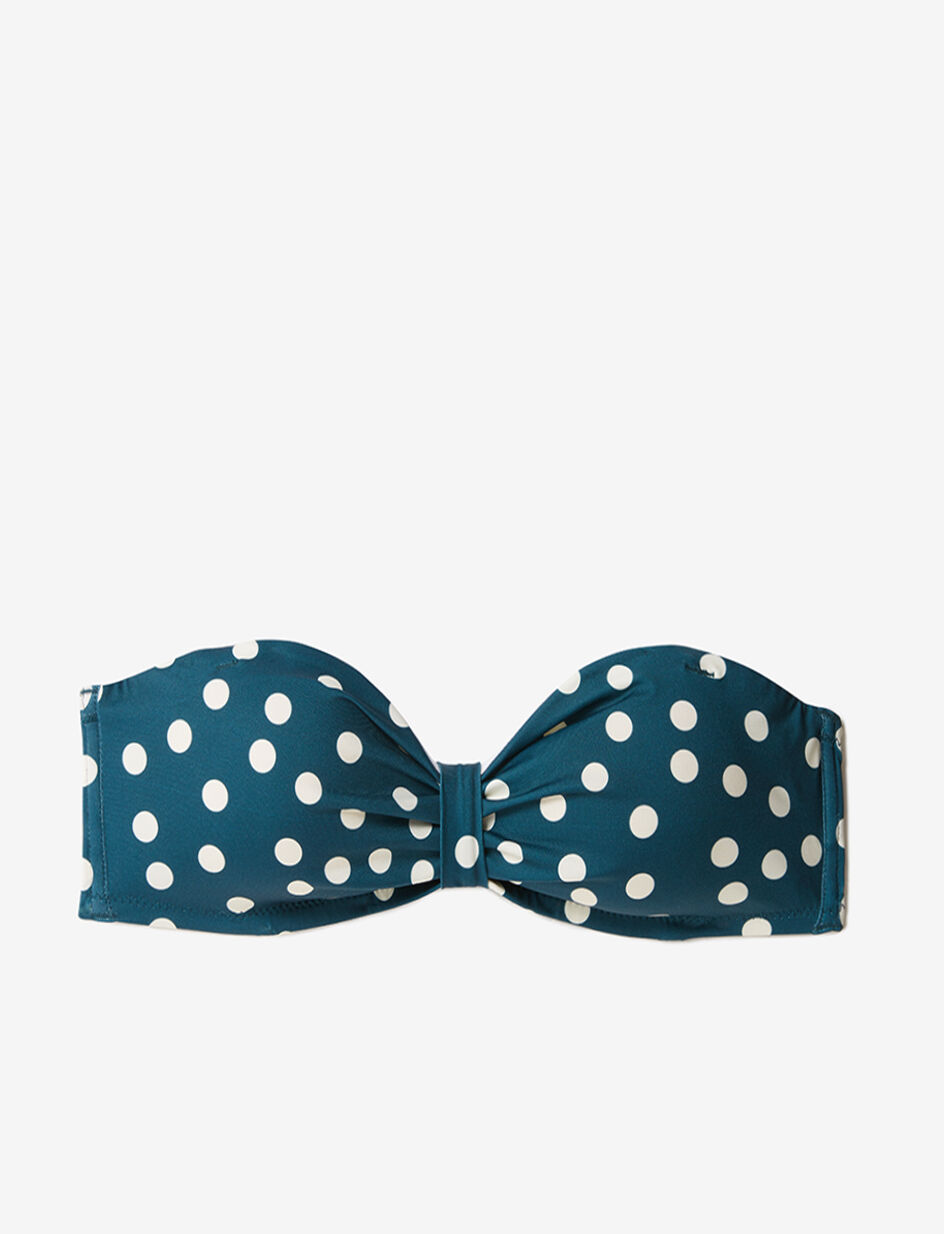 Haut de maillot de bain bandeau sans armatures paddé
