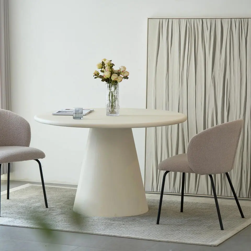 Eettafel Rond - Wit - 120x120x75cm - 2-4 Personen - Fenna