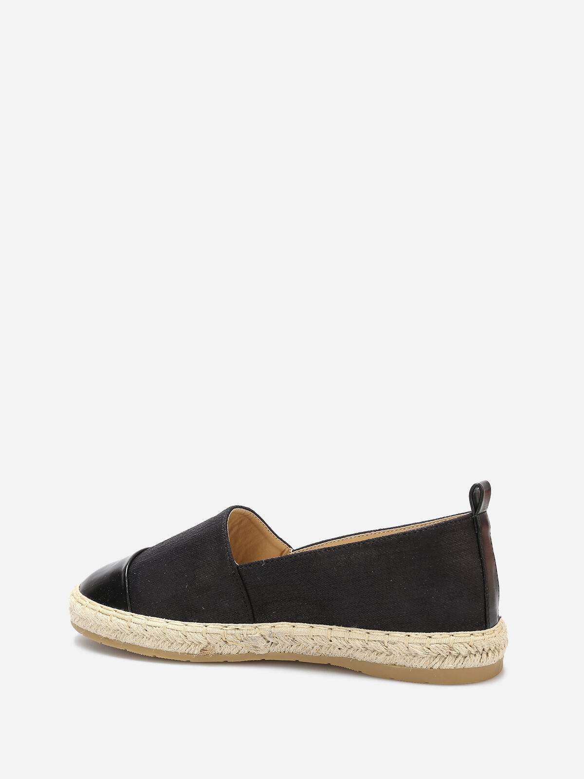 Espadrilles à détails en simili- Noir