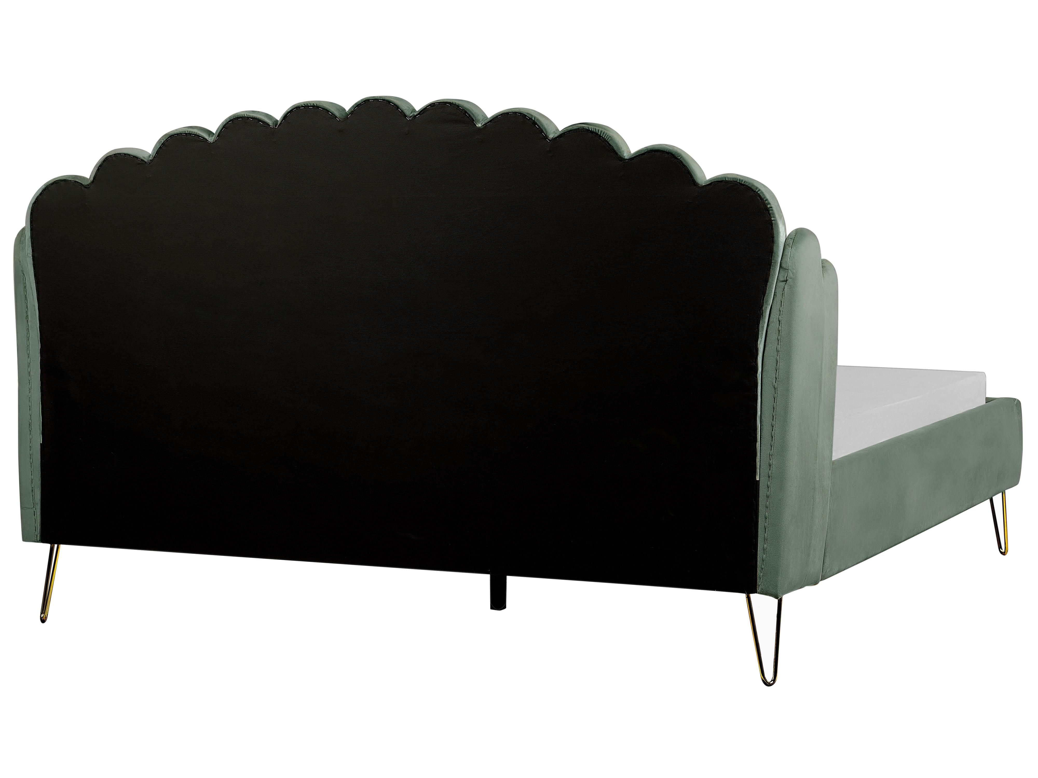 Bed Fluweel AMBILLOU 180 x 200 cm Groen