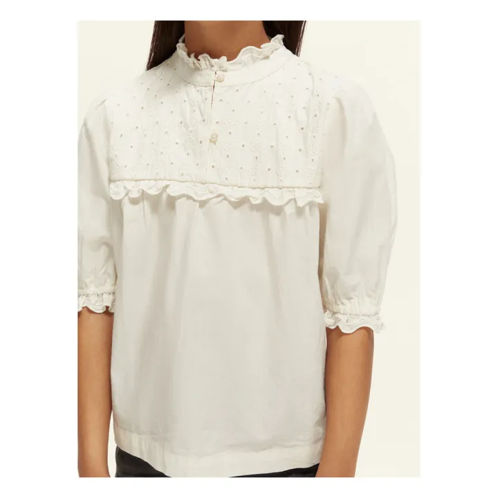 Scotch & Soda Blouse Broderie Anglaise | Ecru