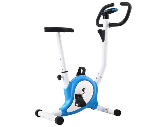 VIDAXL - Vélo d'appartement avec résistance à courroie bleu