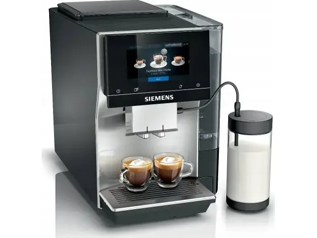 Siemens EQ.700 classic TP715R07 - Automatisk kaffemaskine med mælkeskummer - 19 bar - inox sølvmetallisk