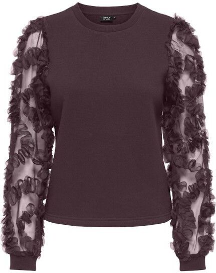 Only - Lavin Mix Crew - Sweater - Zwart - Dames - Regular Fit