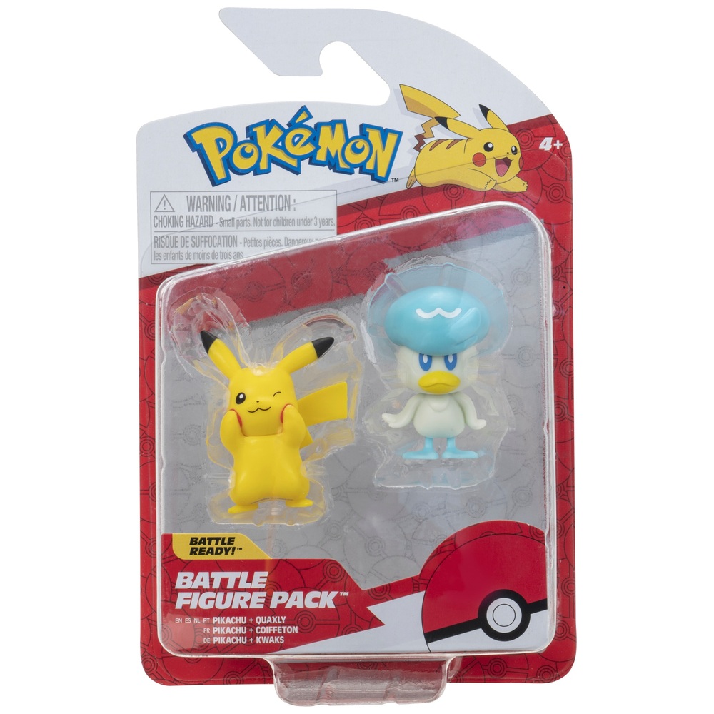 Pokémon 5 cm Kampffiguren 2er-Pack - Quaxly & Pikachu