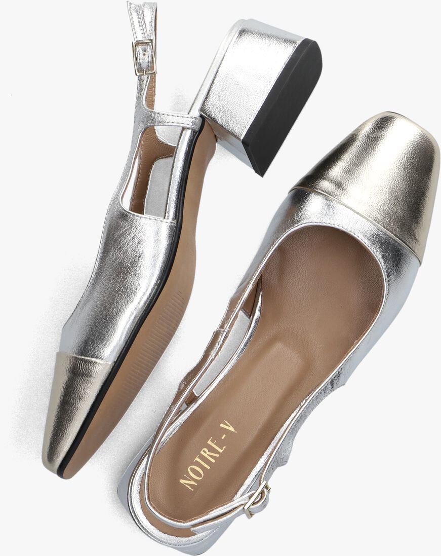 zilveren notre-v slingbacks 08-224