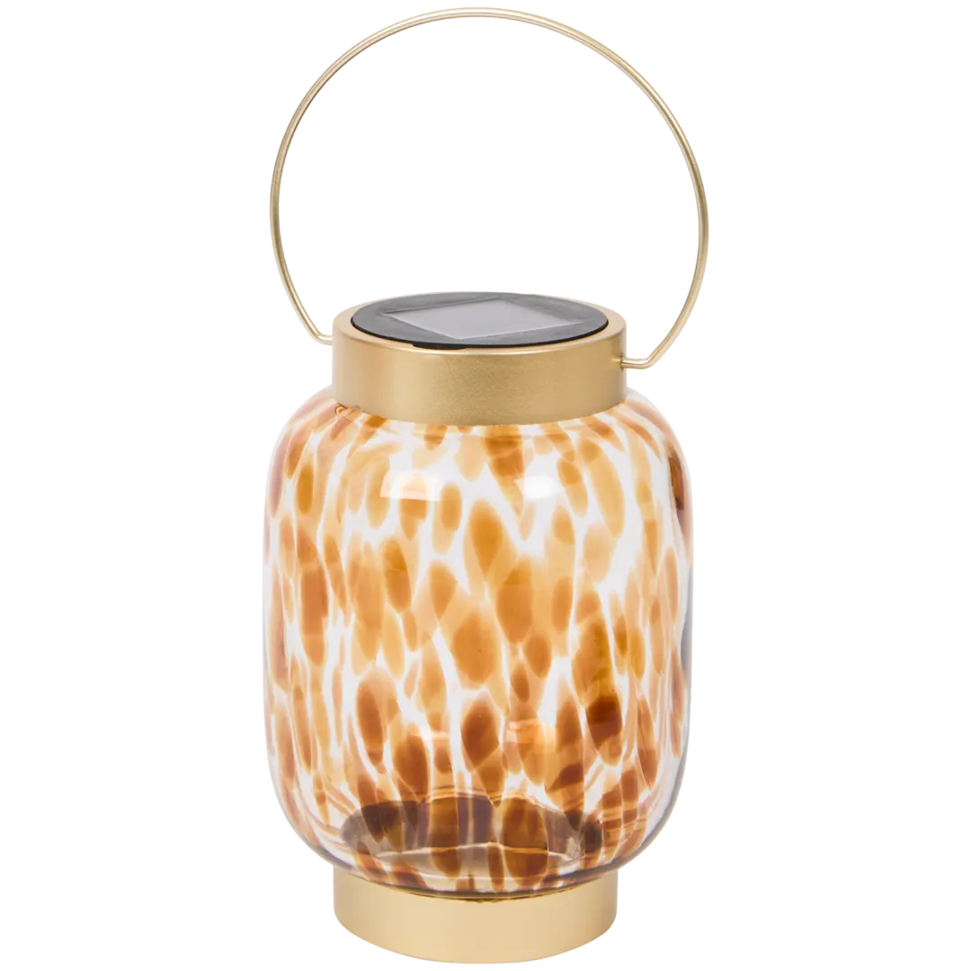 Lanterne en verre à motif Solar