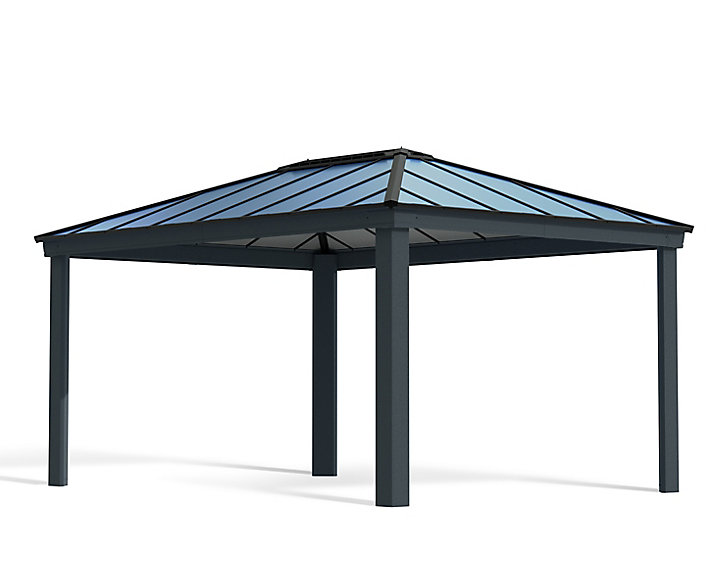Tonnelle aluminium et toit polycarbonate Canopia by Palram Dallas 3,64 x 4,88 m