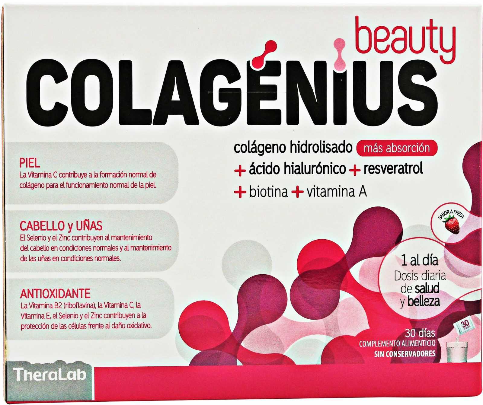 Sachês de beleza Uriach Theralab Colagenius - 30 dias