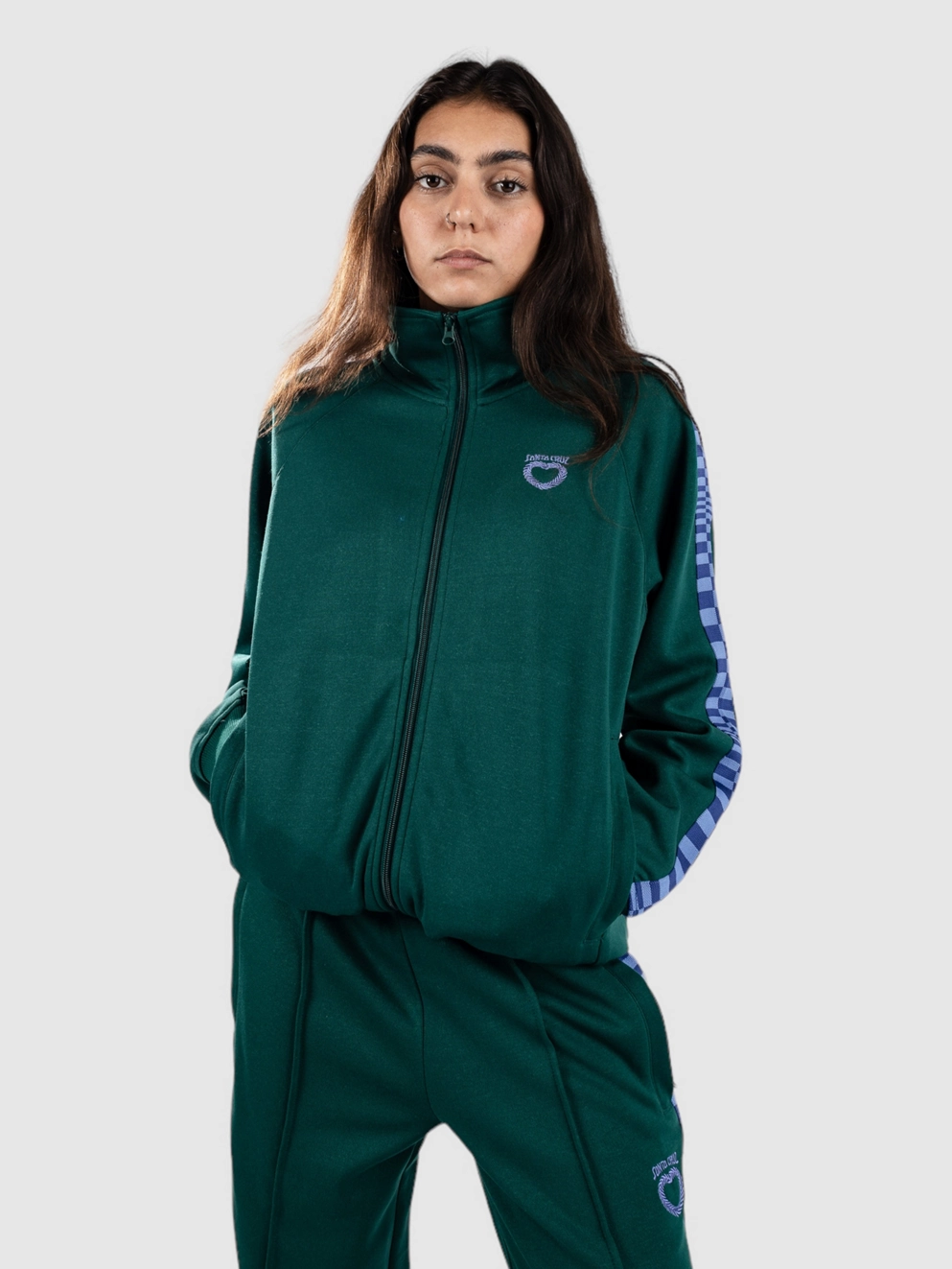Santa Cruz Oregon Track Top Zip Hoodie emerald