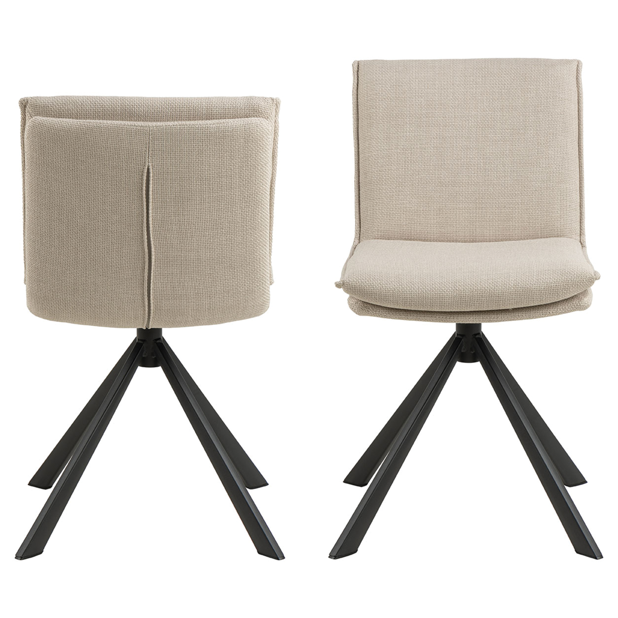 Eetkamerstoel Pescara beige - set van 2