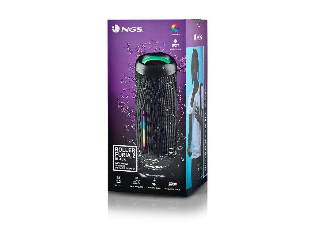 COLUNAS PORTATEIS BT NGS ROLLERFURIA2BLACK