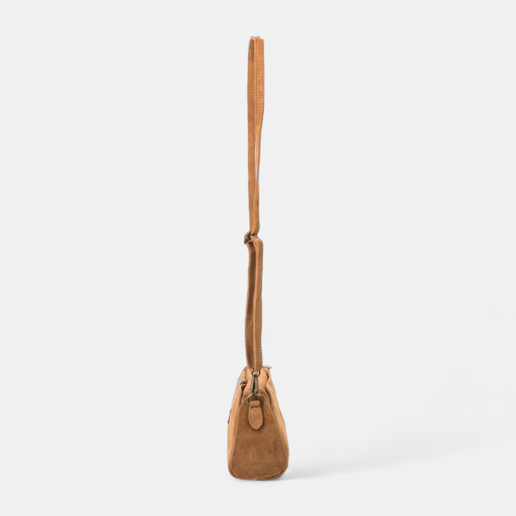Sac bandoulière en cuir cognac