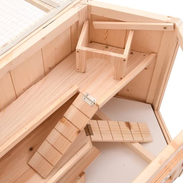 vidaXL Hamsterbur 80x40x43 cm heltre gran