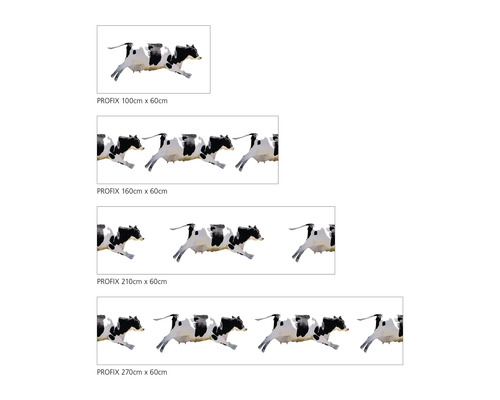 Keukenachterwand mySpotti Profix Flying Cow 100 x 60 cm PX-10060-1963-HB