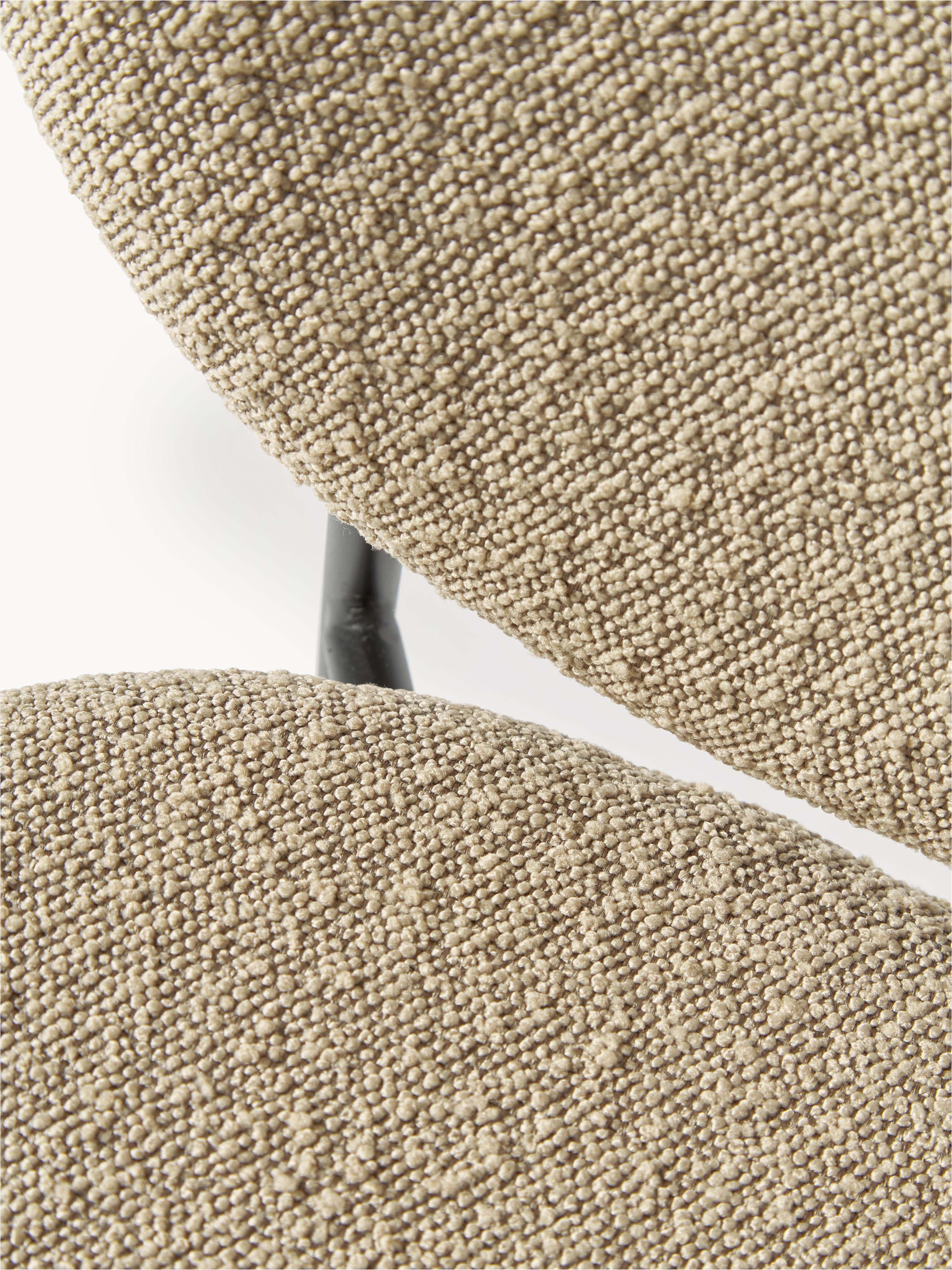 Bouclé gestoffeerde stoelen Ulrica, 2 stuks