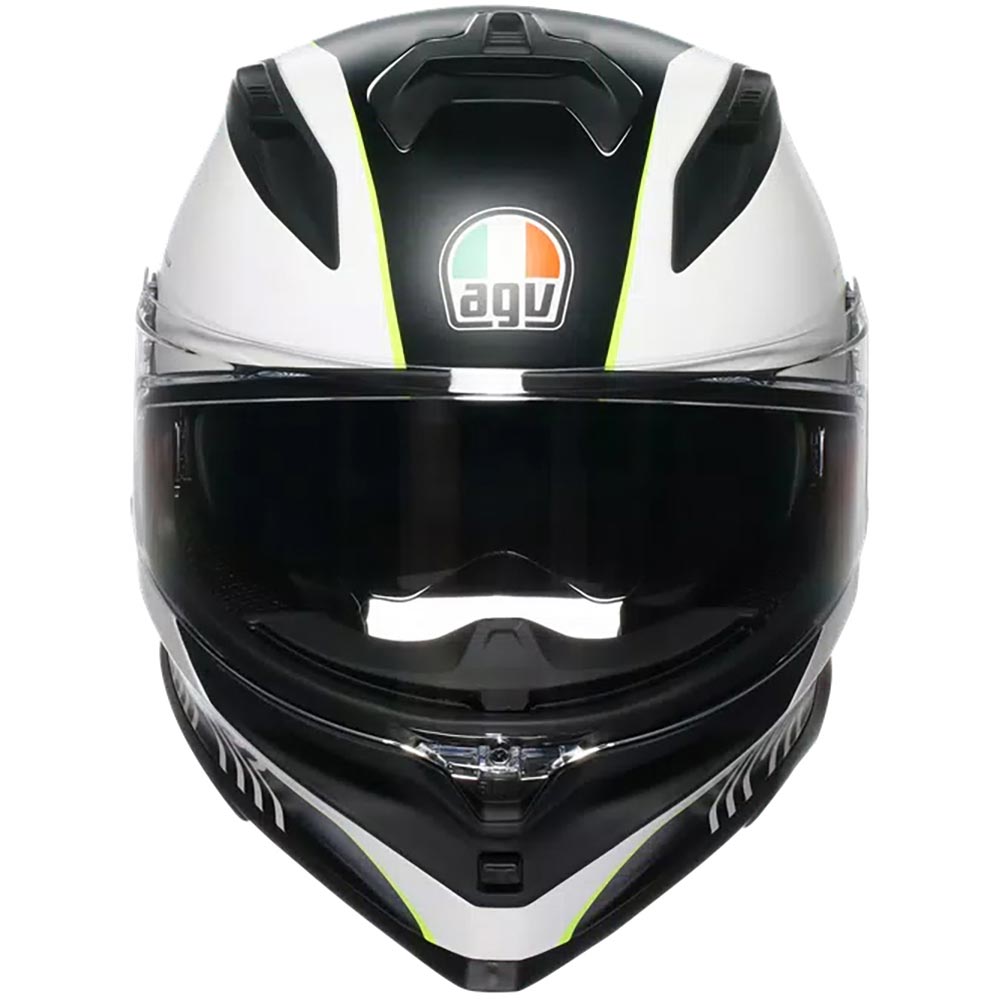 AGV - Casque K7 Super 46 Noir / Blanc / Jaune fluo