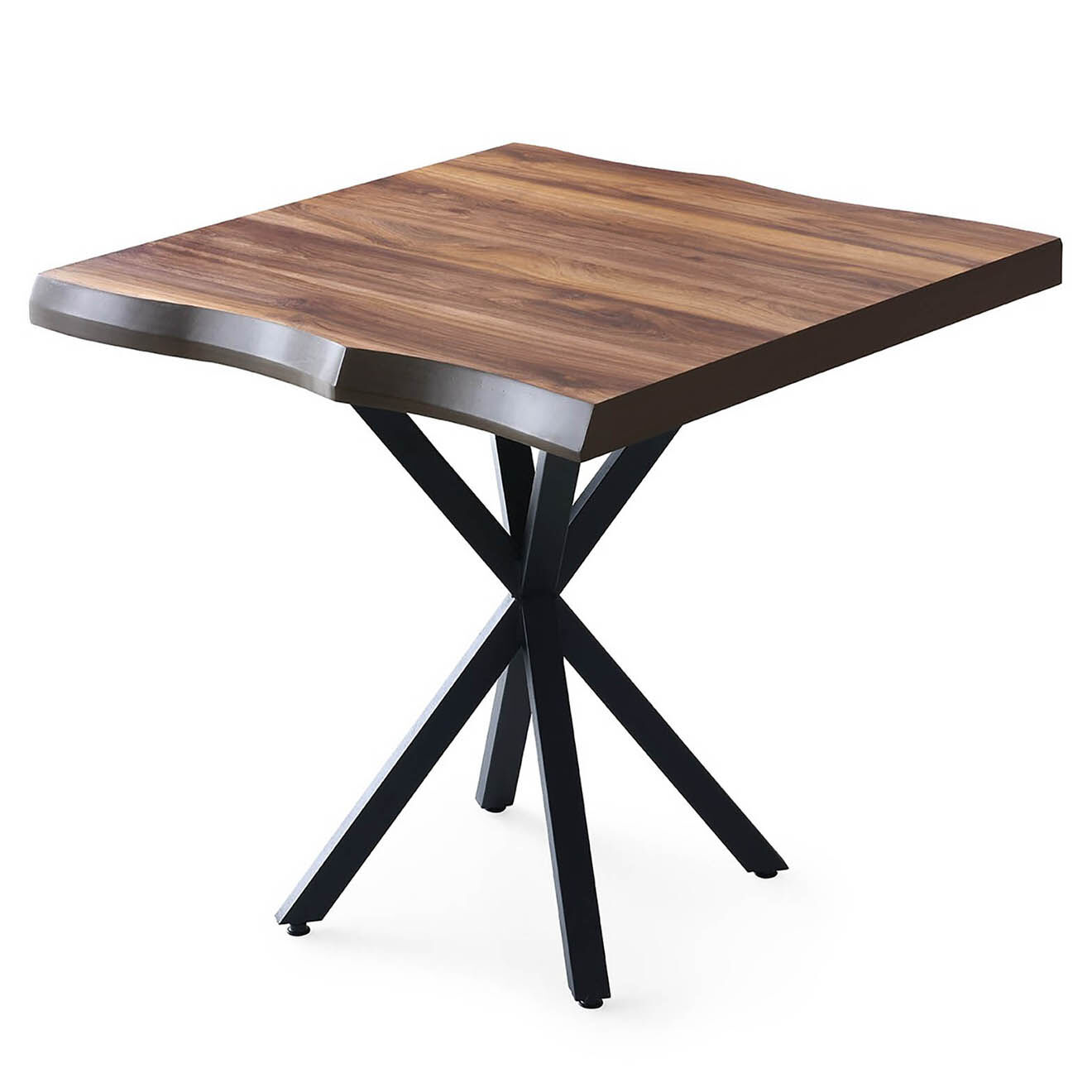 Homitis Table à manger Safir 1462 noyer - 80x75x80 cm
