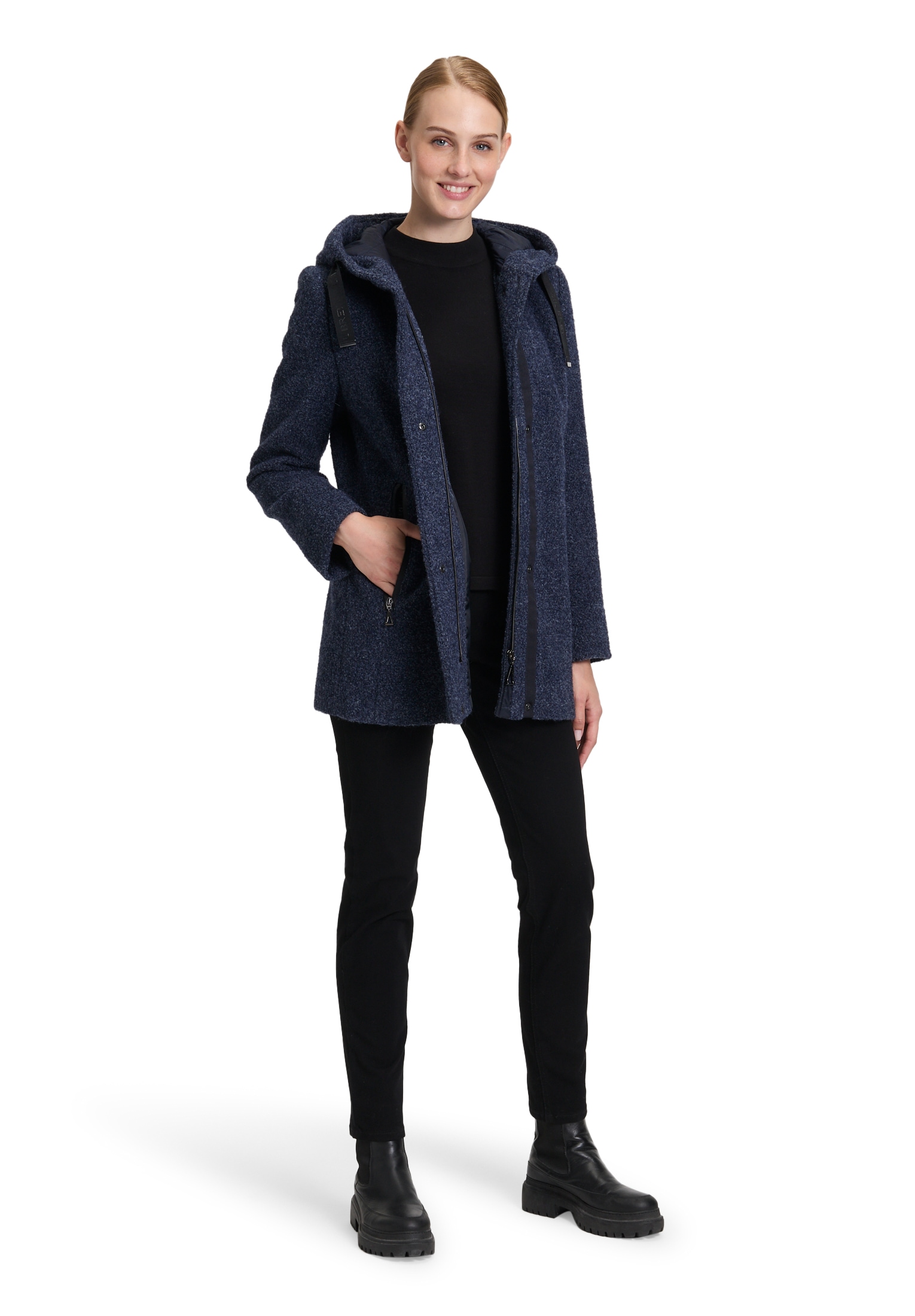 Gil Bret Wolljacke mit Kapuze mit Kapuze