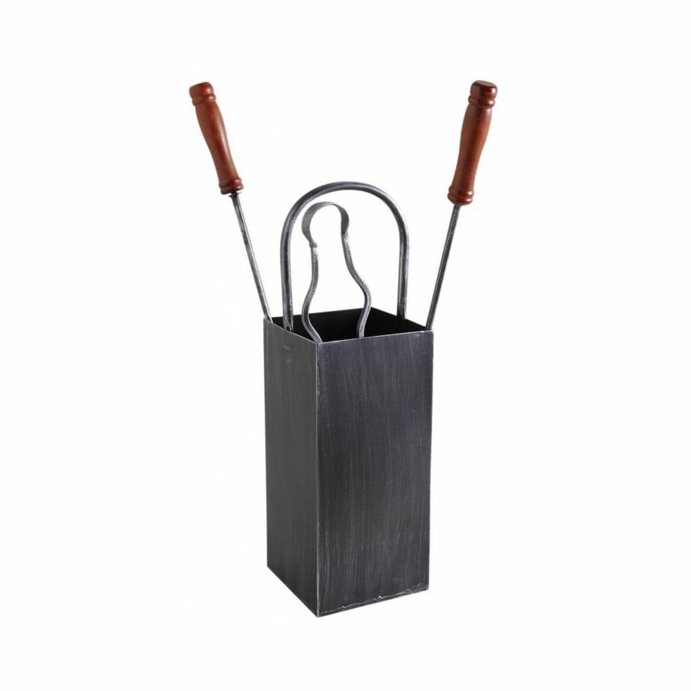 Serviteur de cheminée en fer forgé 3 accessoires