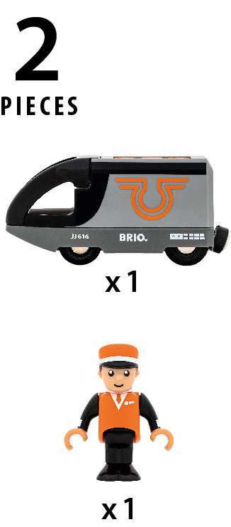 BRIO Spiel Orange-schwarzer Reisezug