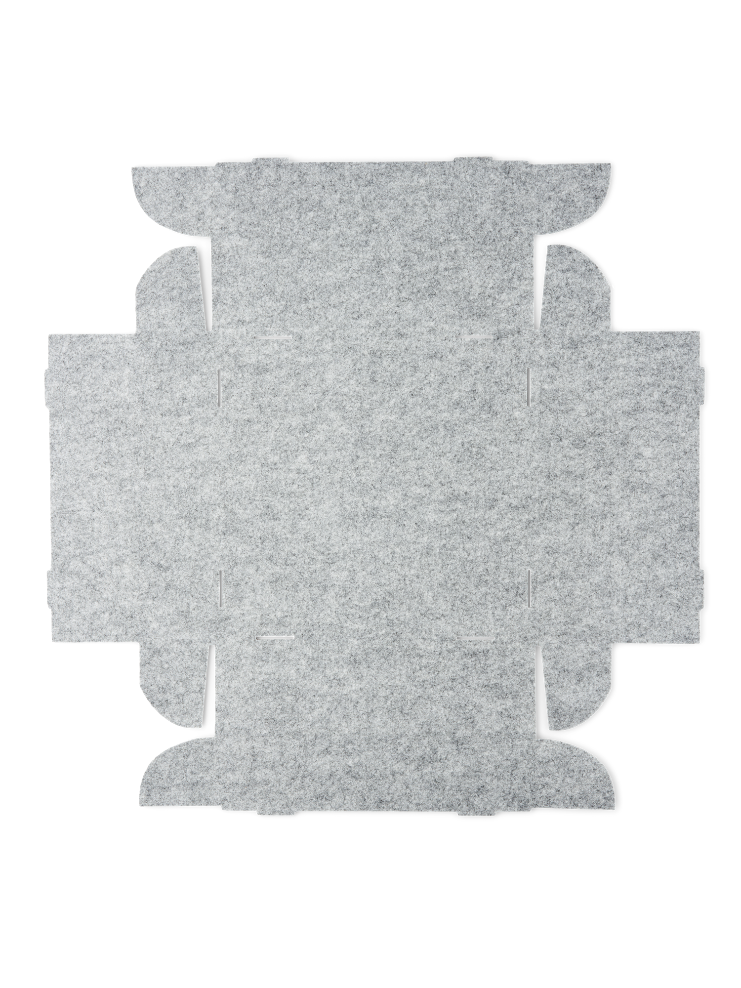 Opbevaringskurv | Polyester. 24 x 24 x 6 cm. | Silver Grey