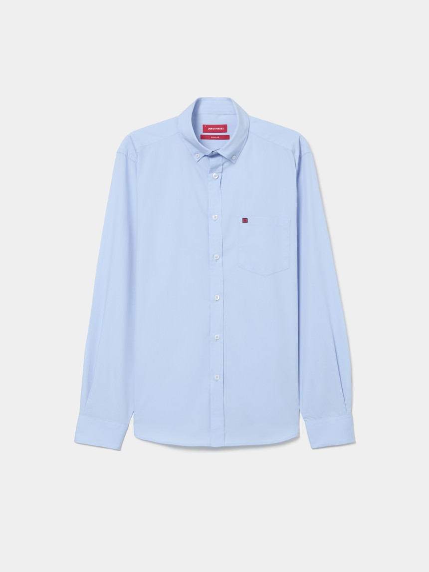 Camisa regular fit em algodão