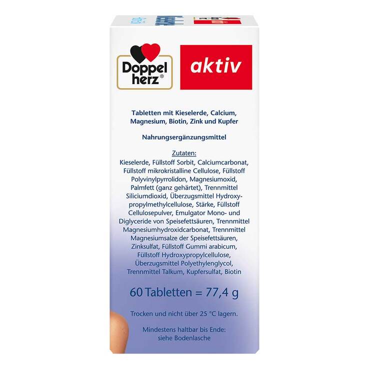 Doppelherz Kieselerde+Biotin+Zink Tabletten, 60 St