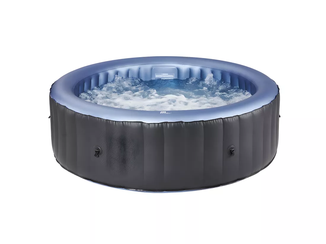 Spa gonflable rond 4 places BERGEN Gris PVC armé Ø180cm