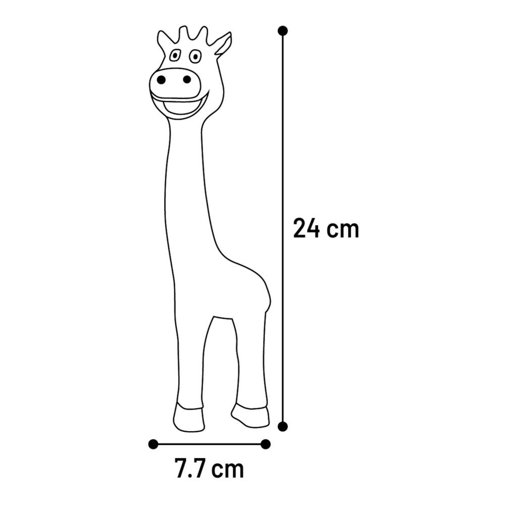 Jouet une girafe en latex couleur aléatoire 24 cm pour chien