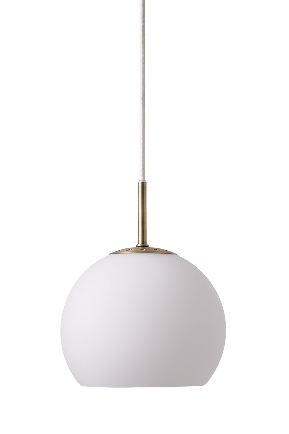 Frandsen  Ball Glass Pendellampe, Opal White - Ø18 cm.