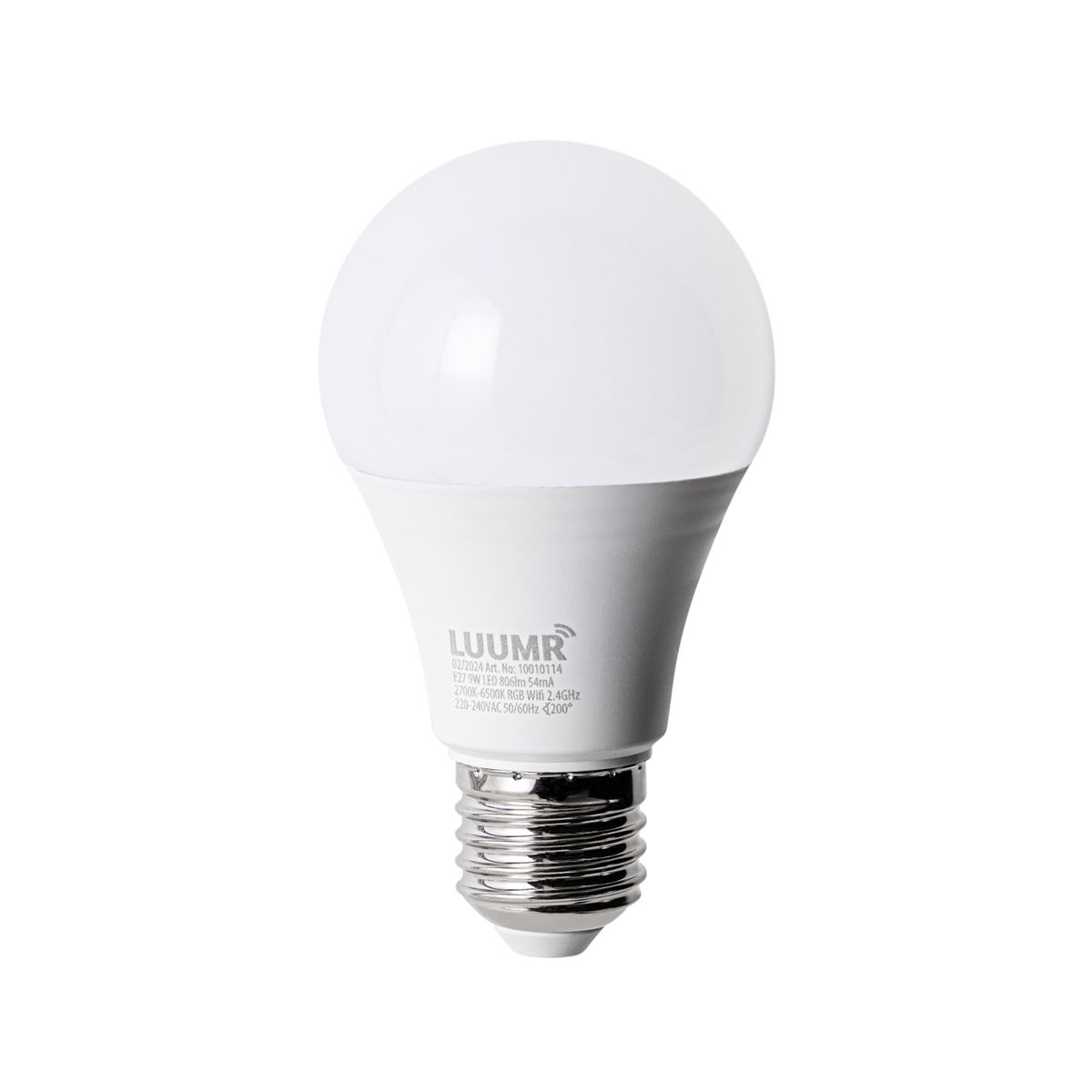 Smart E27 LED lamp A60 mat RGBW 9W 806 lm 2700-6500K