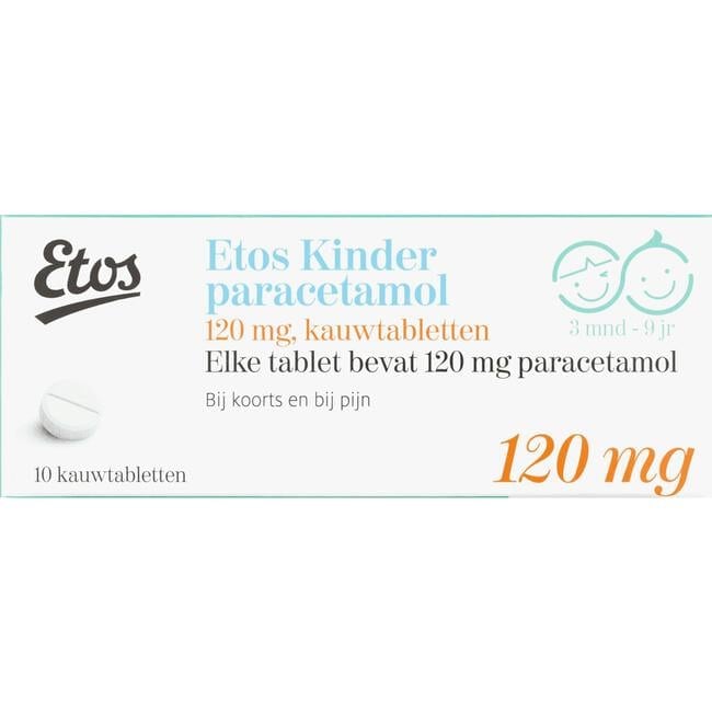 Etos Kinderparacetamol Kauwtabletten 120 MG
