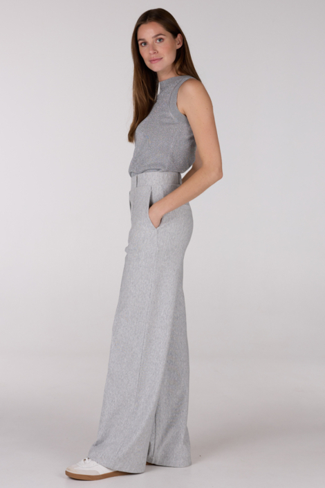 Juffrouw Jansen grijze dames broek