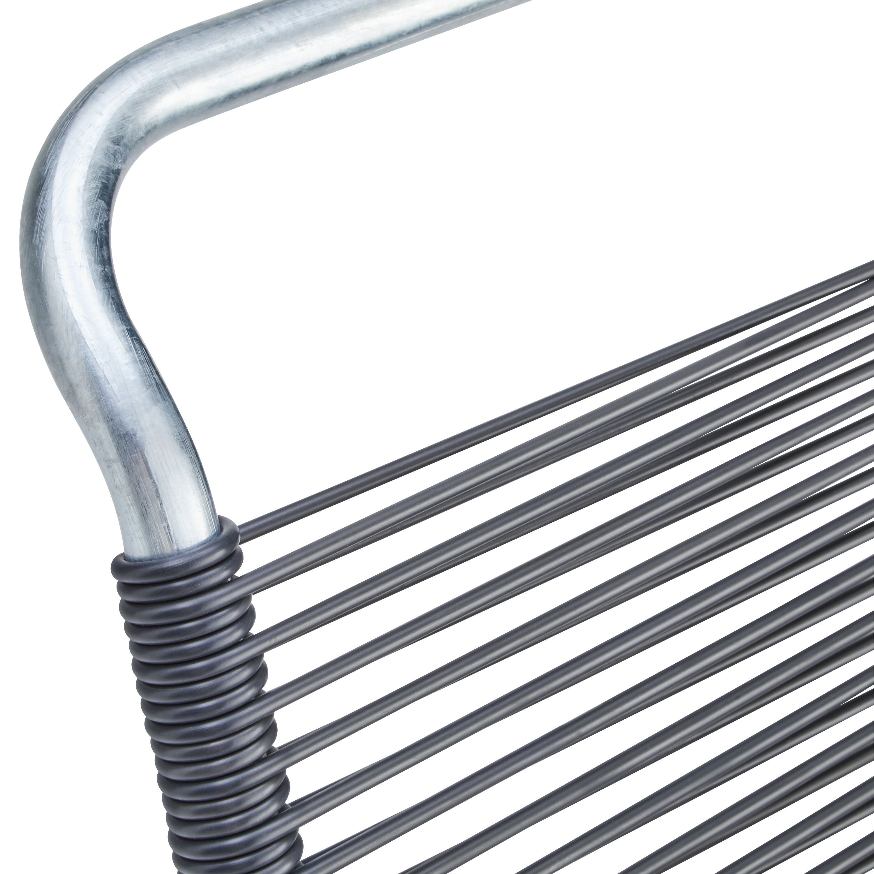 SÄNTIS Spaghettibank anthrazit - Anthrazit / B: 98.0 cm x T: 58.0 cm x H: 85.0 cm