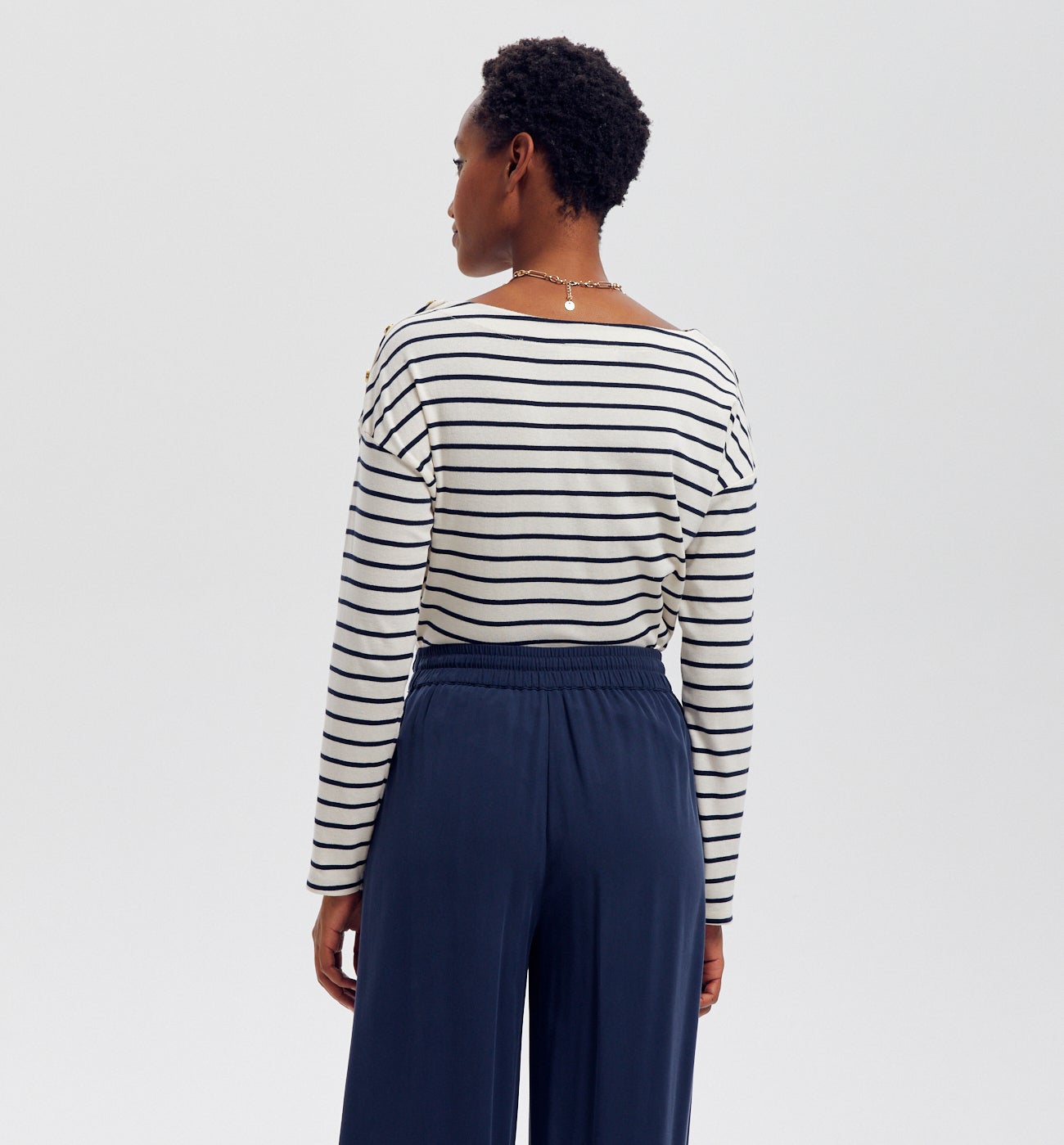 T-shirt marinière Femme - Rayé marine