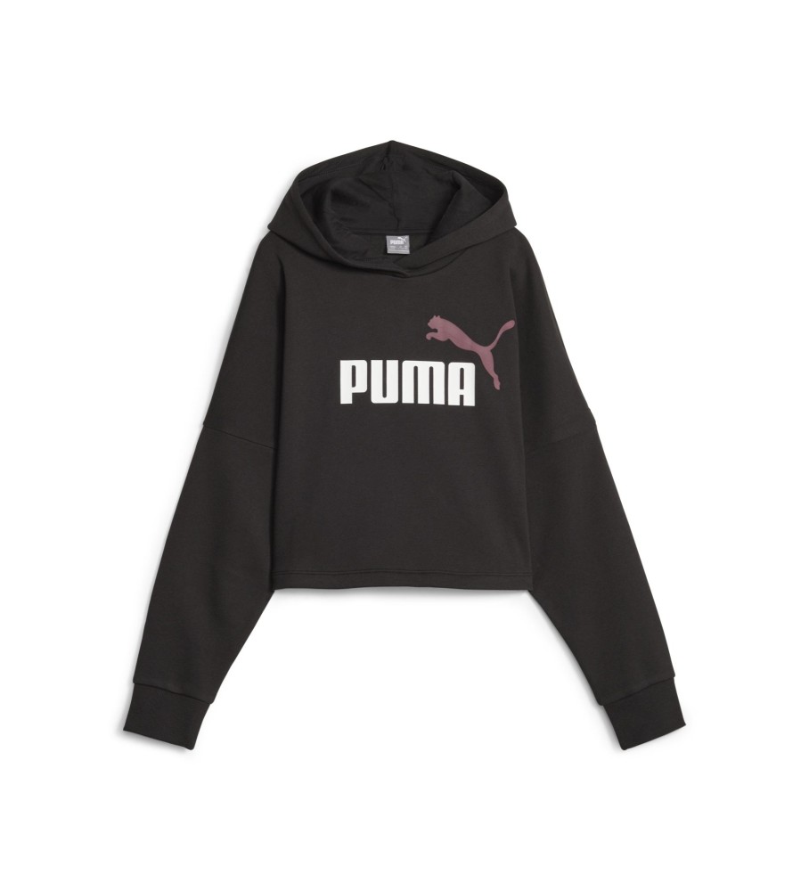 Moletom curto Puma Essential Logo, preto
