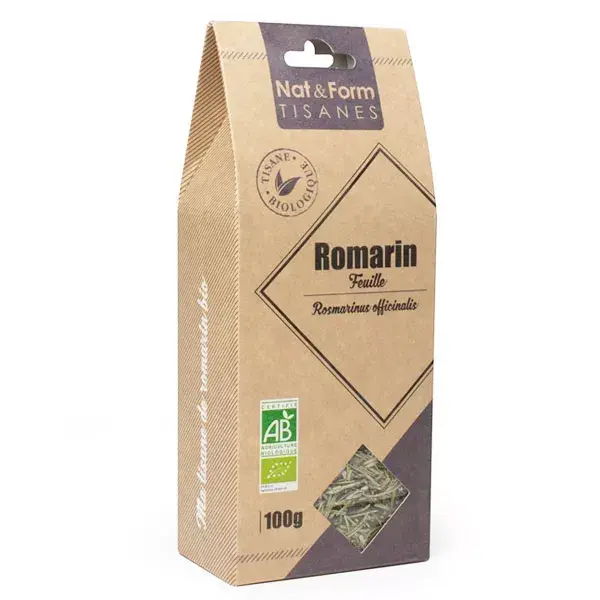 Chá de ervas orgânico de alecrim Nat & Form 100g