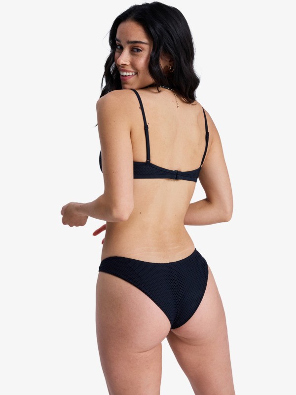 Roxy Island Cheeky Bas de bikini culotte brésilienne Noir Femme