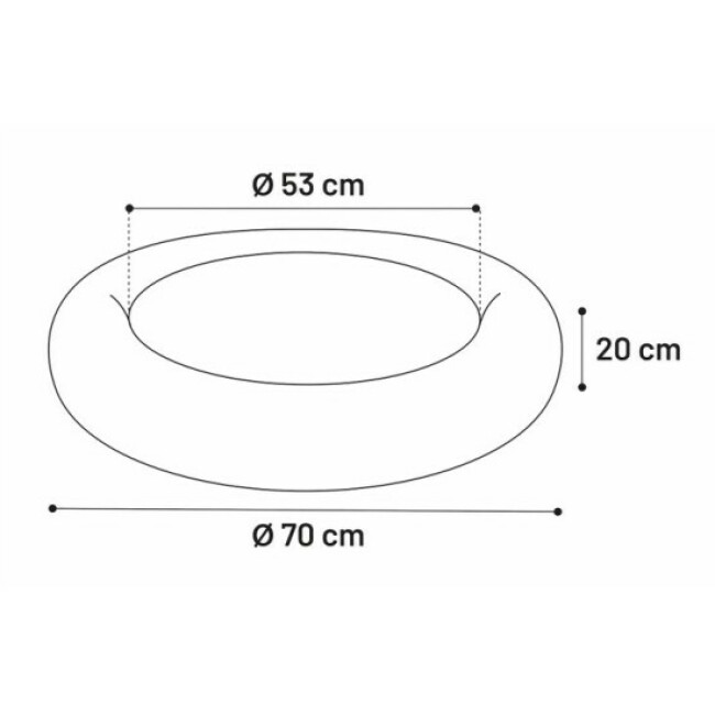 Coussin doux rond Krems Flamingo Moka pour chien