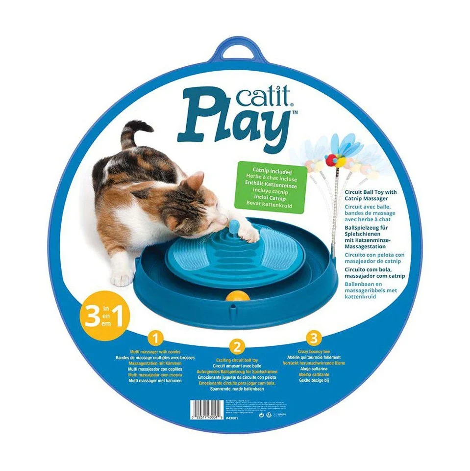 CATIT - Play´N Scratch Massage Blå