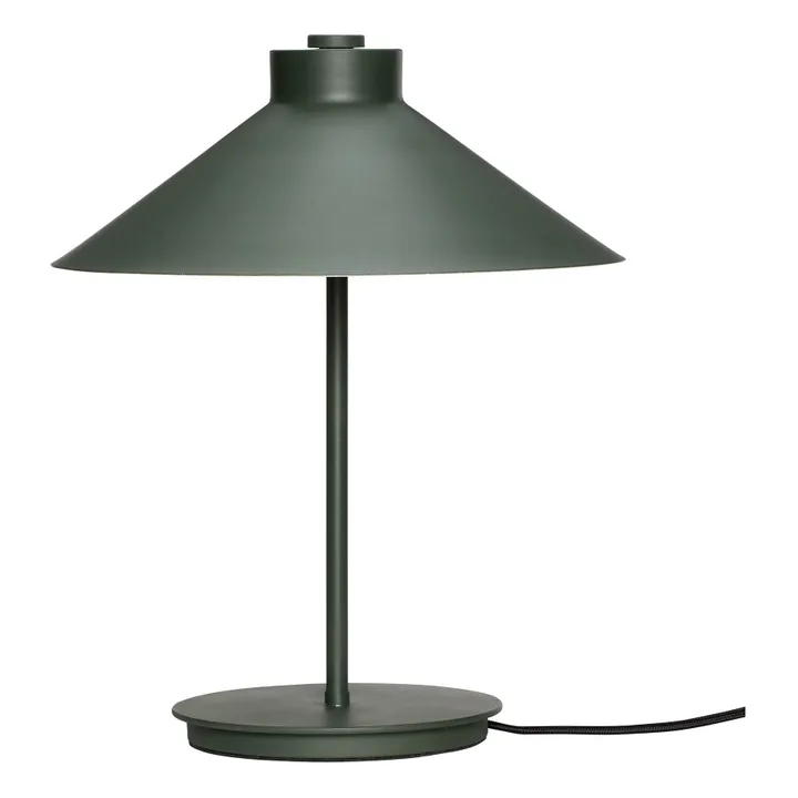 Hübsch Lampe à poser en métal | Vert foncé