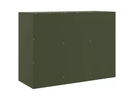 Buffet vert olive 99x39x73 cm acier