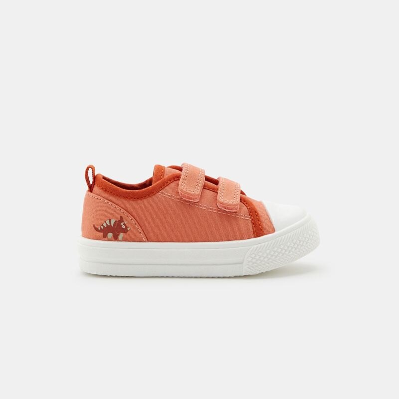 Tennis toile à scratch orange bébé garçon Orange