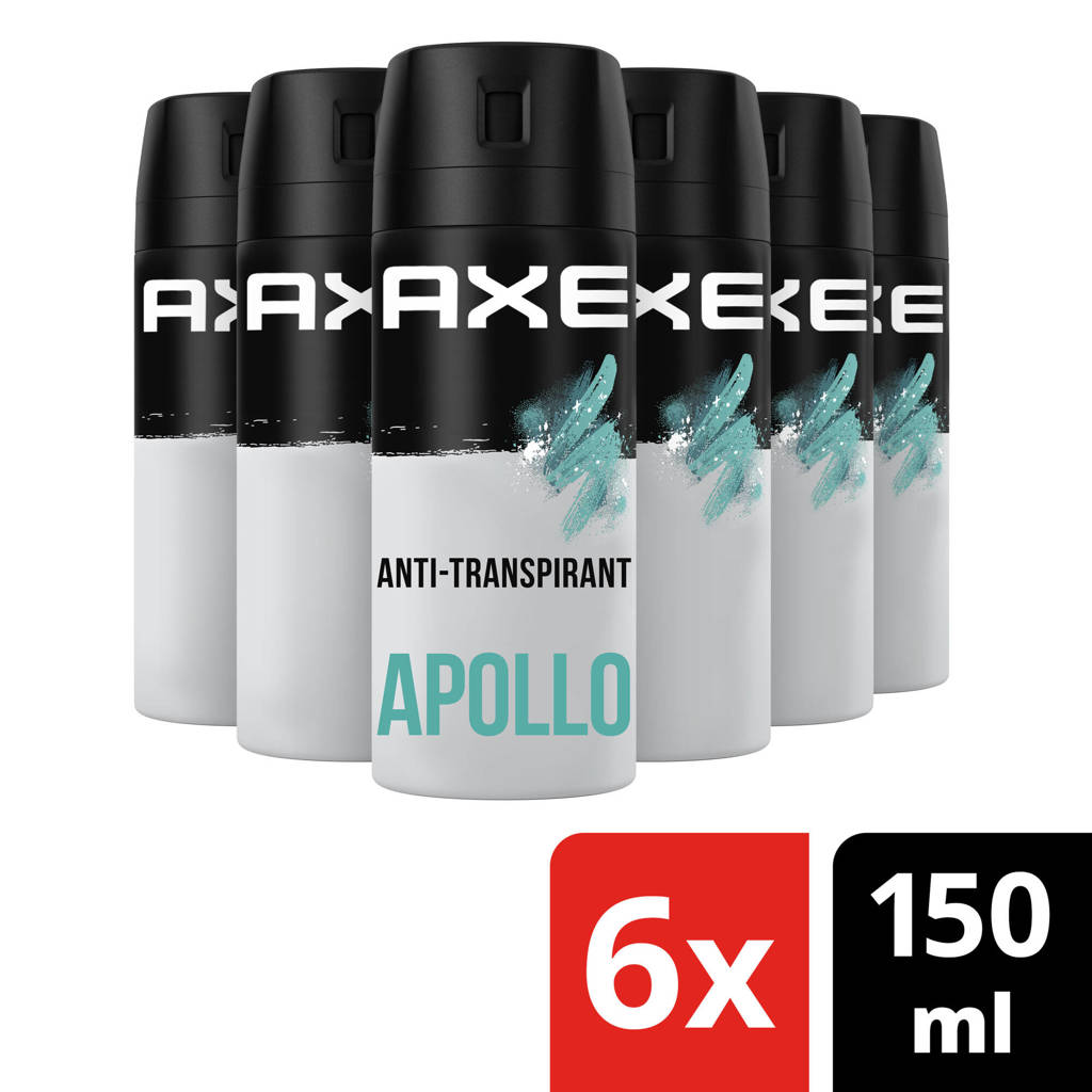 Lekkere mannelijke geurApollo anti-transpirant spray - 6 x 150 ml