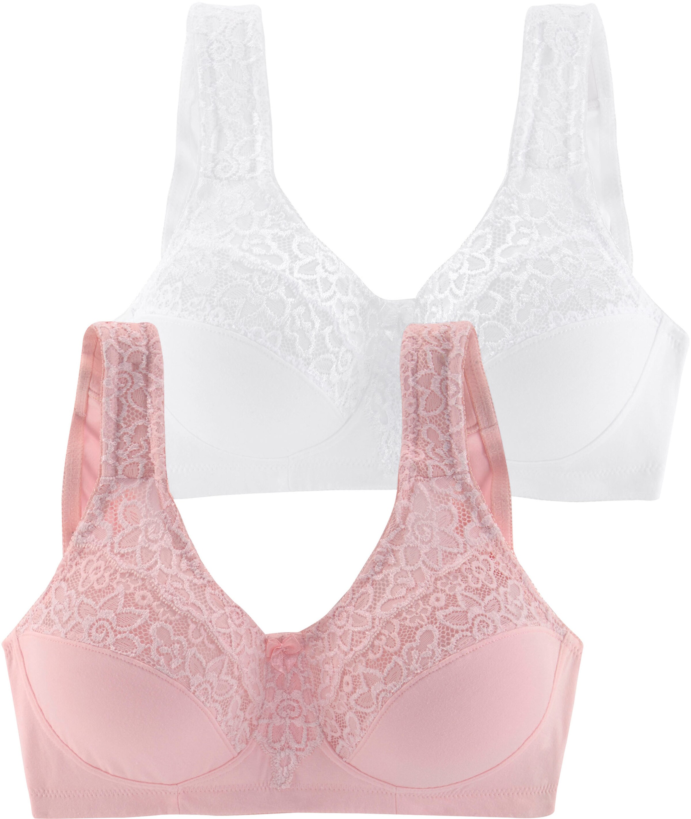 petite fleur Entlastungs-BH in rosé+weiß