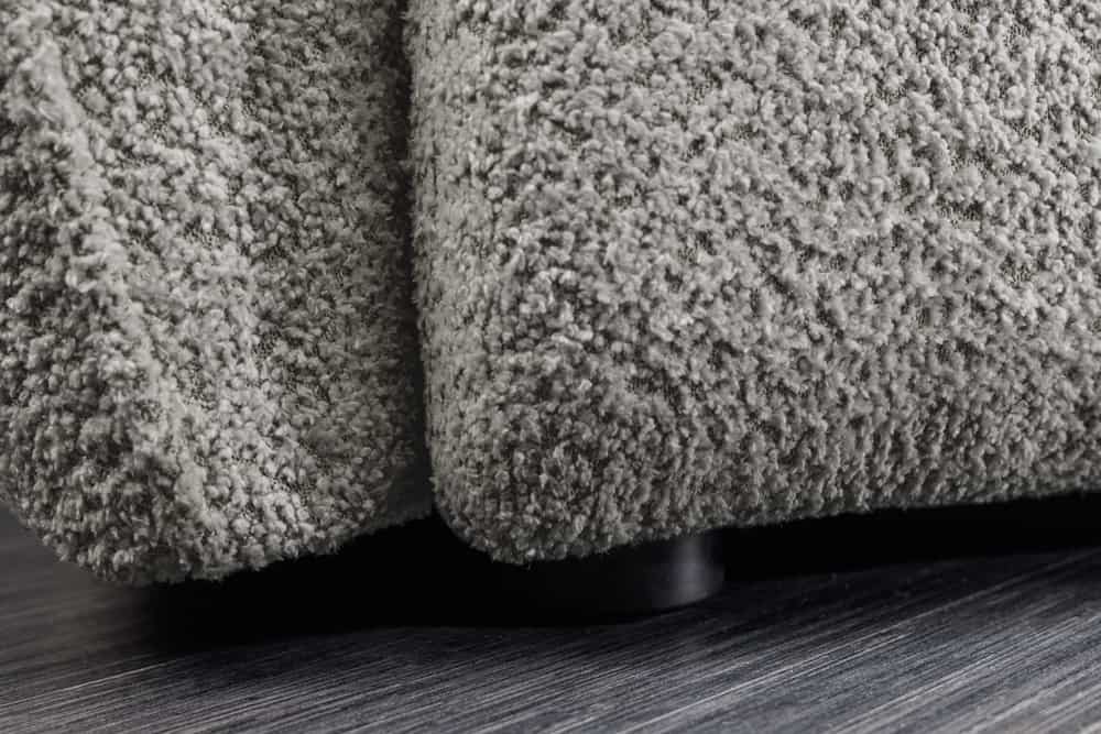 Modernes Big Sofa ROYAL 295cm grau Bouclé Federkern XXL-Couch inkl. Kissen