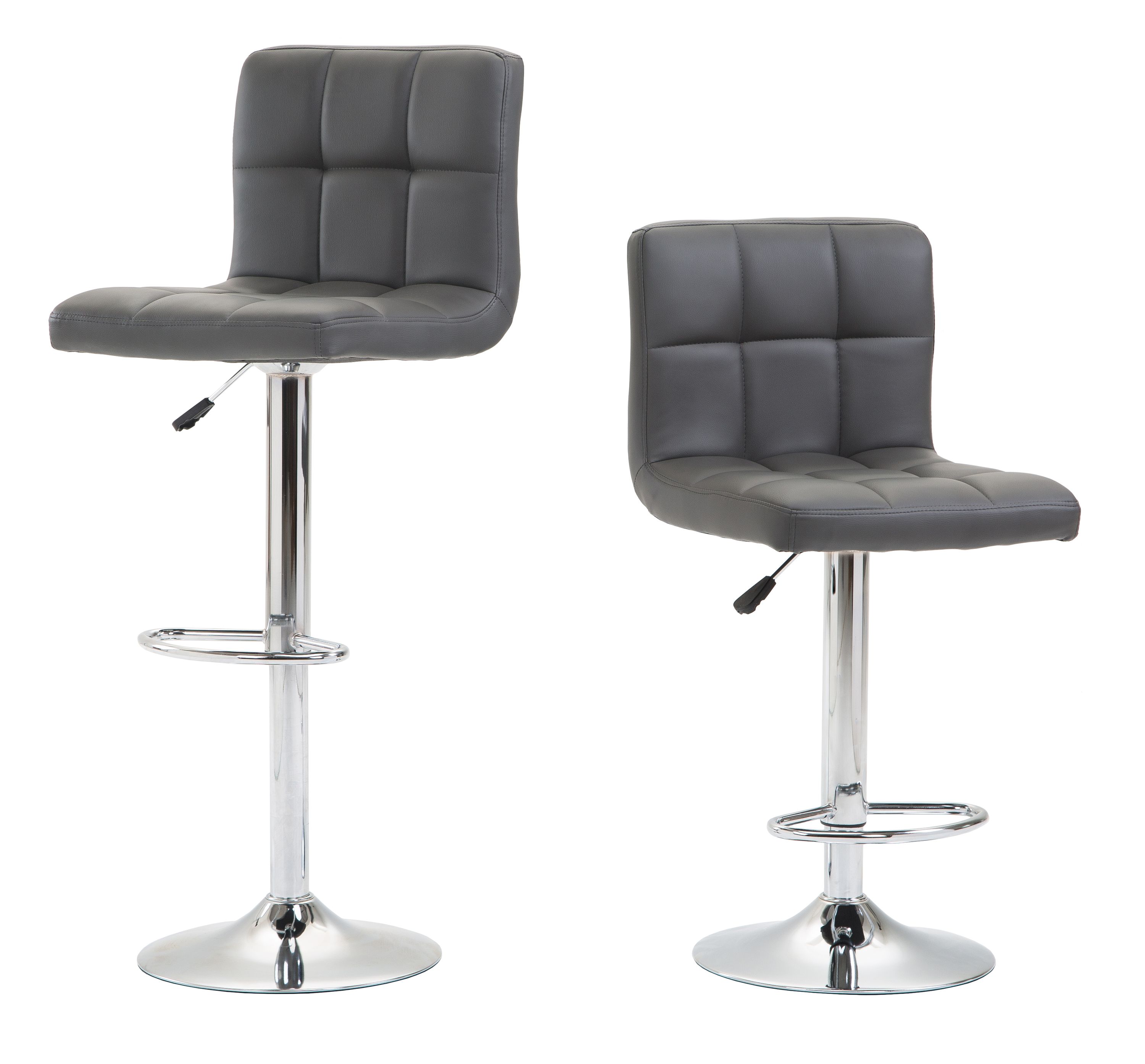Barhocker LIMA 2er Set anthrazit
